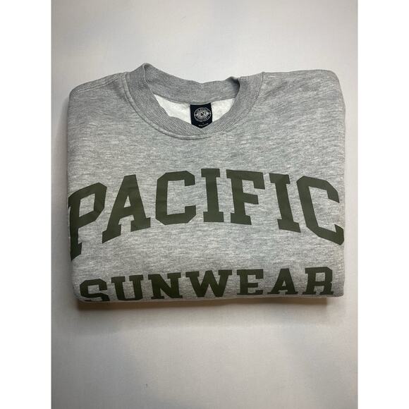 Pacific Sunwear Sweatshirt Heather Gray With Army Green Logo Men’s Small - Picture 1 of 7